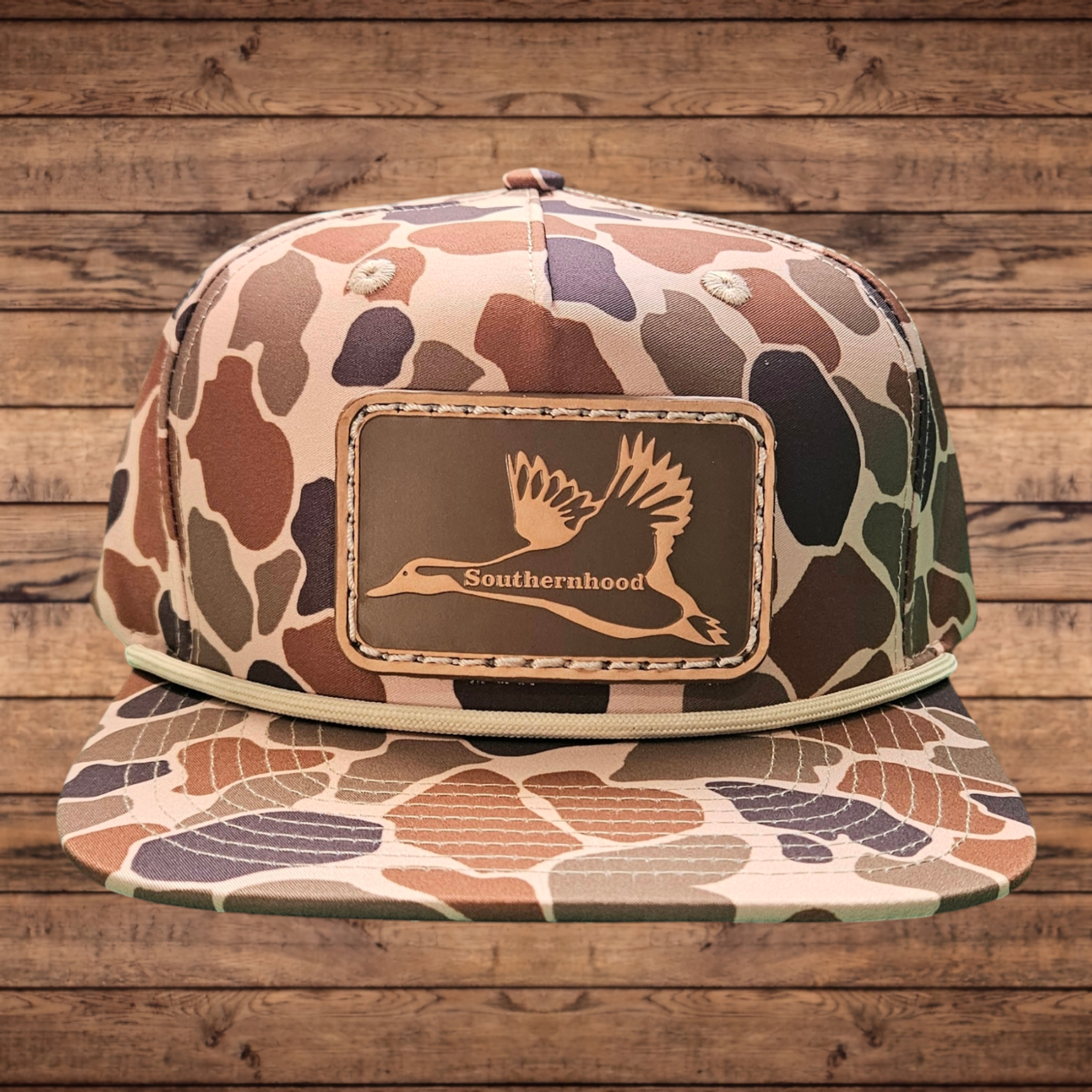 Leather Duck Patch, Classic Duck Camo Rope Hat