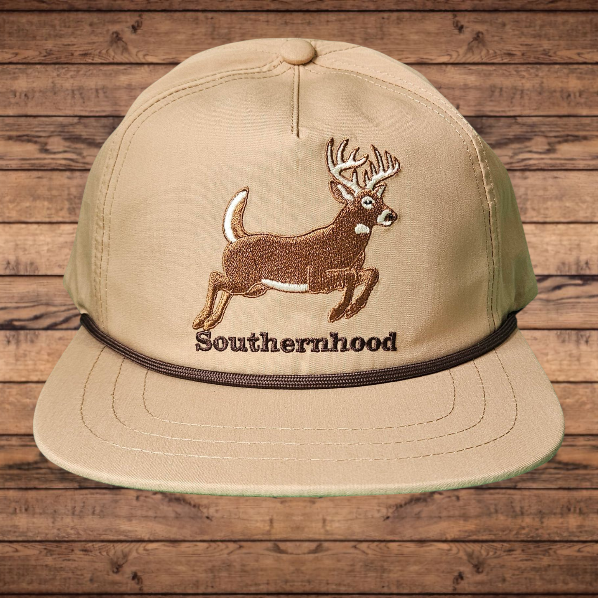 Nylon Rope Hat,  Embroidered Deer