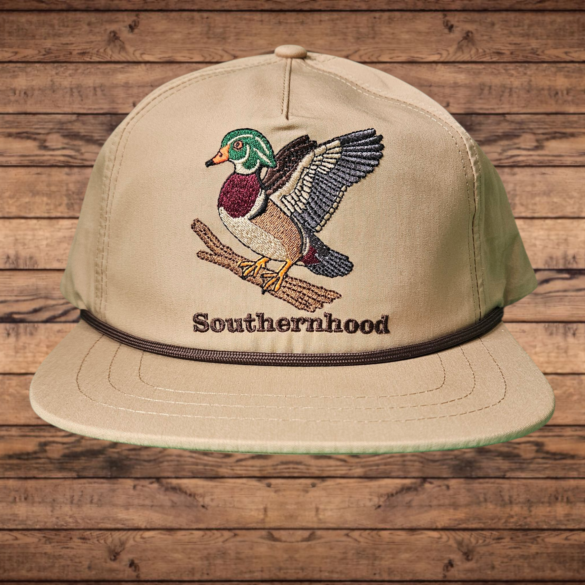 Nylon Rope Hat,  Embroidered Duck