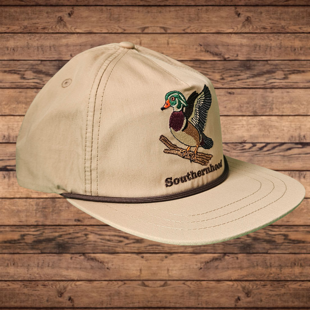 Nylon Rope Hat,  Embroidered Duck