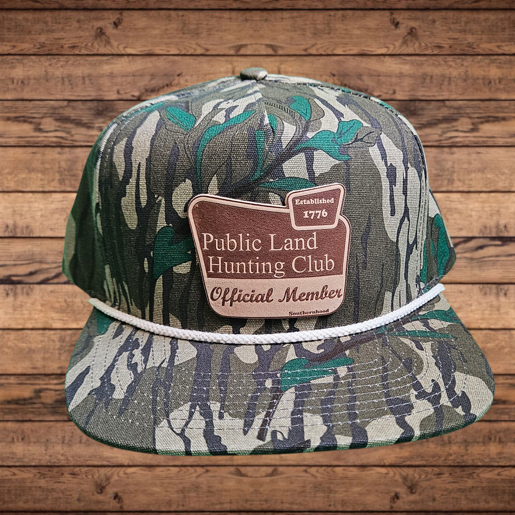 Leather Public Land Patch, Classic Bottom Land Rope Hat