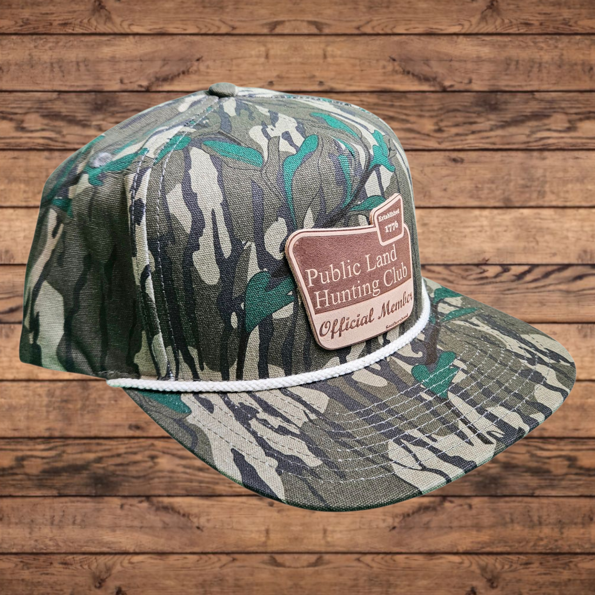 Leather Public Land Patch, Classic Bottom Land Rope Hat