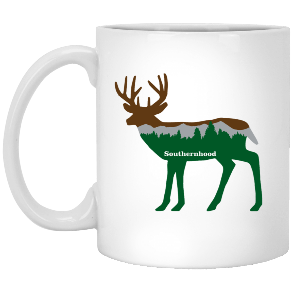 Deer Woods, 11 oz. White Mug