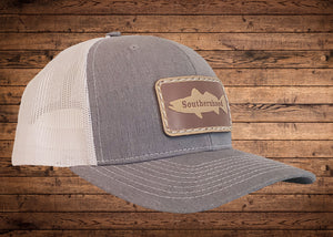 Leather Duck Patch on Heather Gray Snapback Tucker Hat